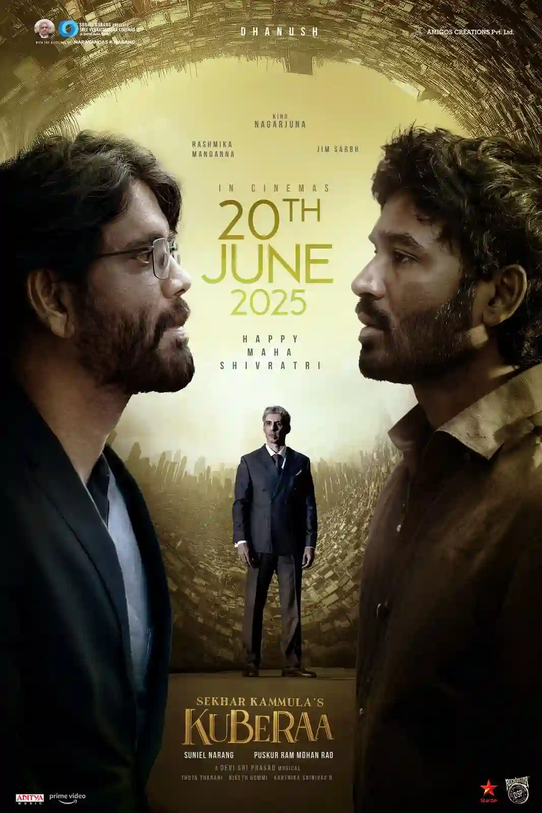 Kuberaa (2025) Web-DL [Hindi – Telugu] x265 AAC HC-ESubs